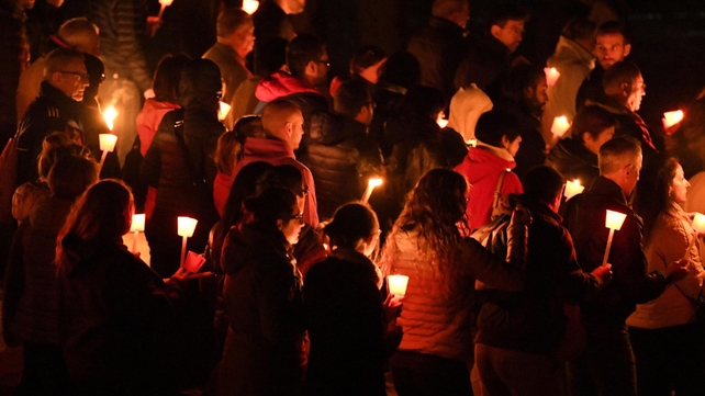 Residents paid their respects at a two-hour ceremony in which the name of each victim was read out