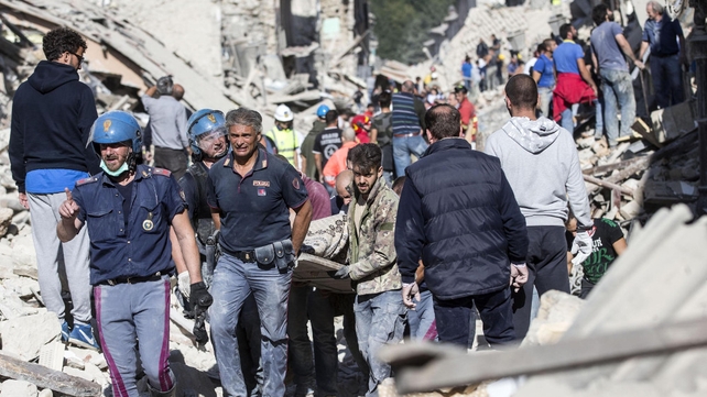 A massive rescue operation swung into action after the earthquake