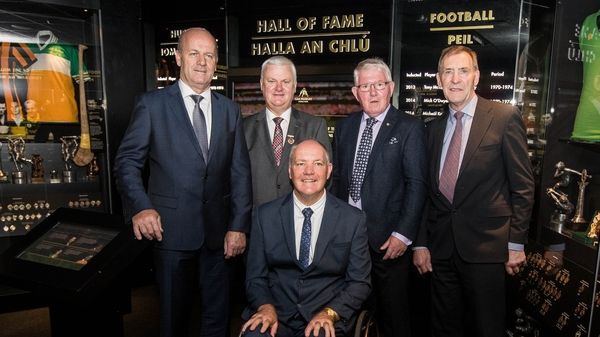 GAA President Aogan Ó Fearghail with Jack O'Shea, Padraig Horan and Frank Cummins and Matt Connor