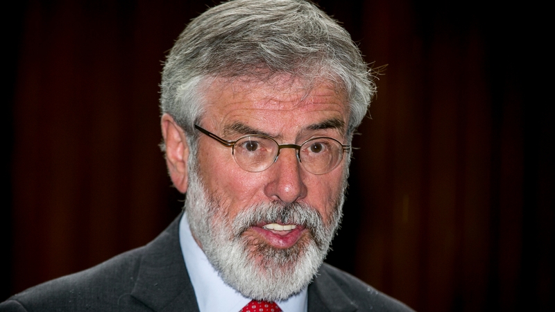 Gerry Adams also wants a referendum on Irish unity within five years.