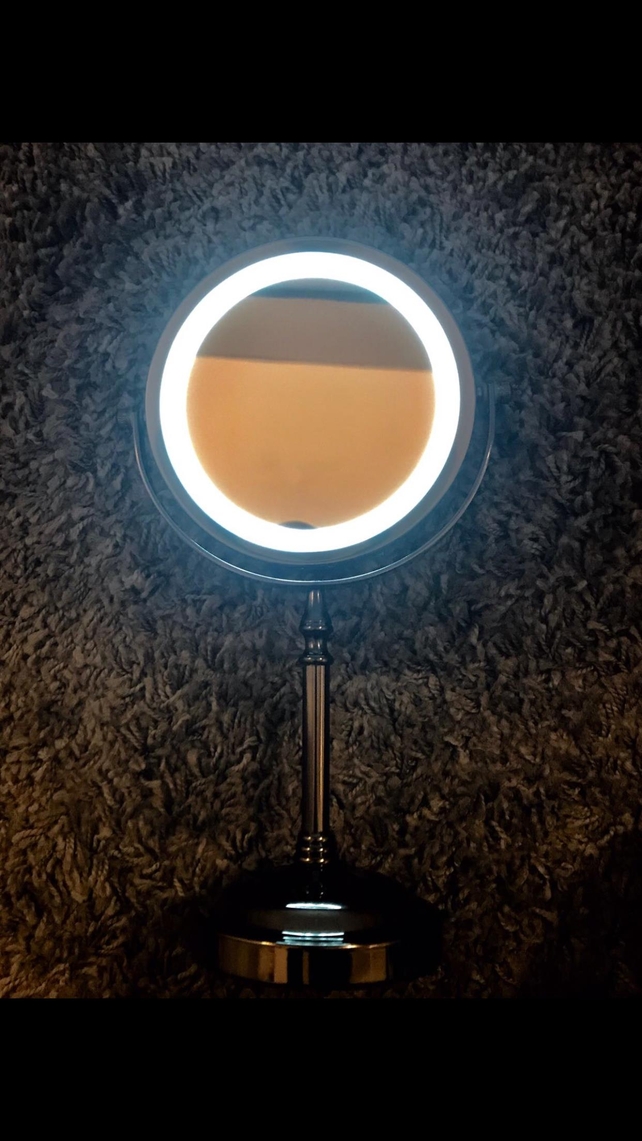 LED Mirror - an absolute must when trying to get festival ready in the back of a tent.