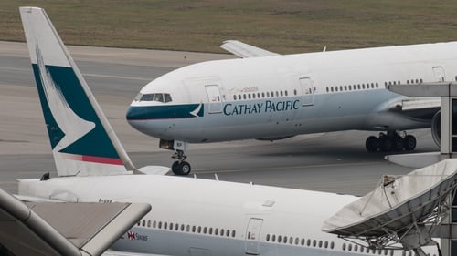 A file photo of Cathay Pacific aircraft in Hong Kong