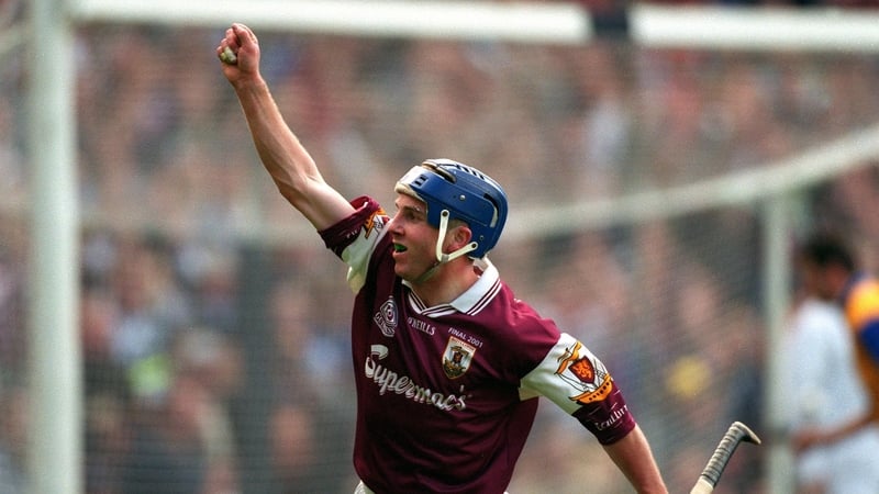 Kevin Broderick celebrating a score during the 2001 All-Ireland final