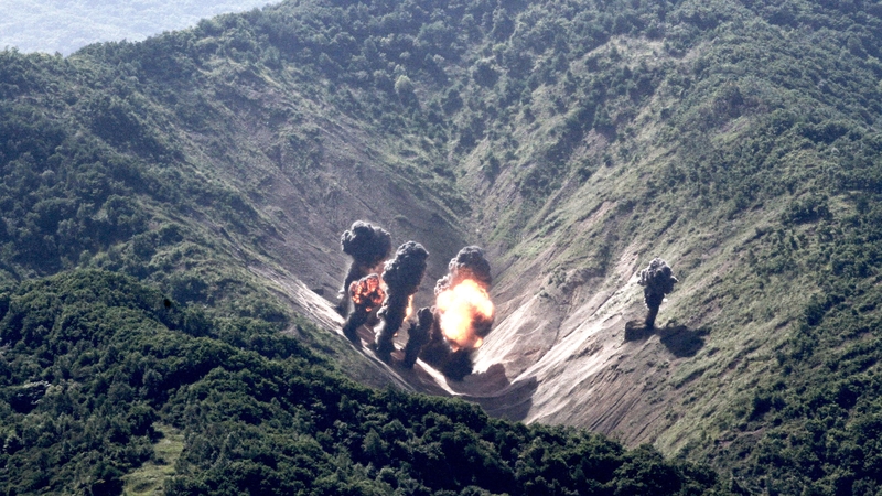 A US Air Force handout shows a joint exercise by the US and South Korean militaries