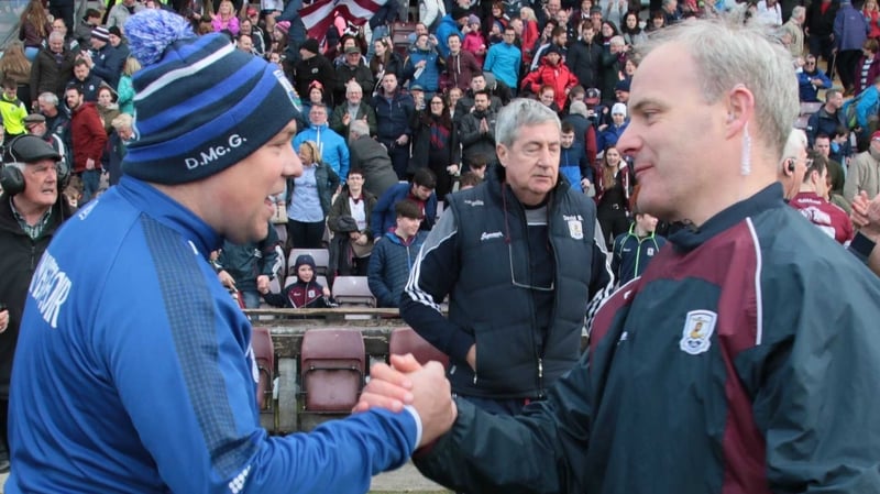 Derek McGrath (L) and Micheál Donoghue