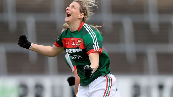 Mayo's Cora Staunton shows her elation at the final whistle