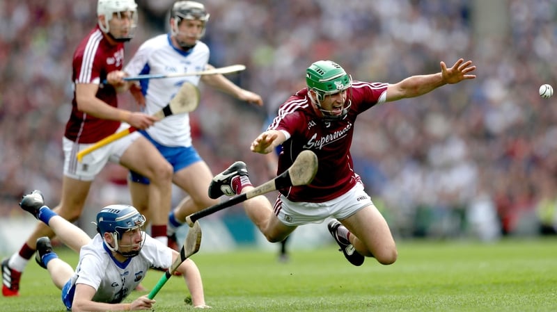 Waterford's Kieran Bennett and David Burke of Galway