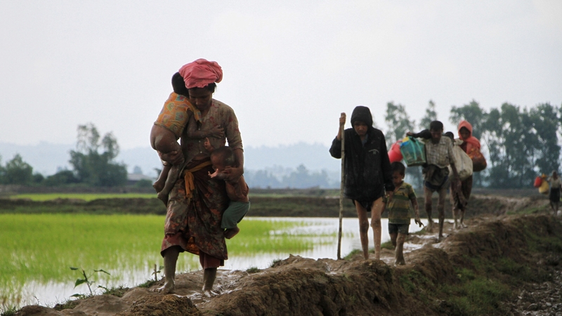 An unofficial camp for Rohingya refugees that sprang up after the October attacks is being dramatically expanded