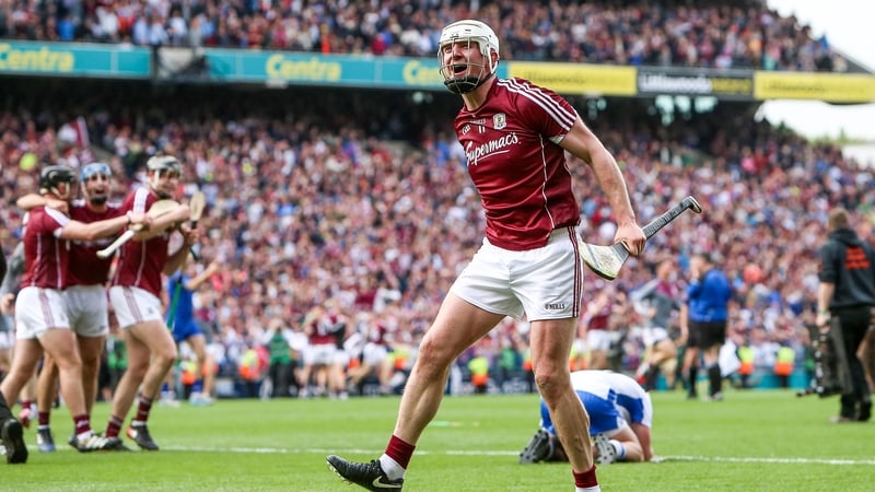 Galway's Joe Canning celebrates at the final whistle