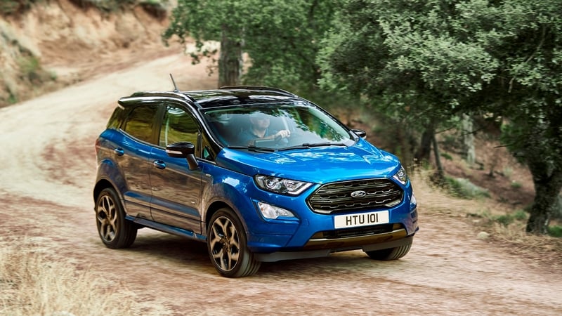Ford's new EcoSport compact SUV will be available with either a front wheel drive or a four wheel drive option.