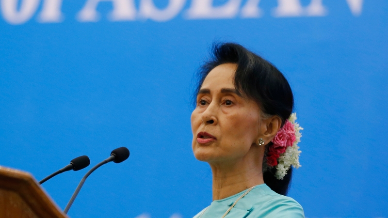 Aung San Suu Kyi has said that "misinformation" about the crisis is being used to promote "the interest of the terrorists"