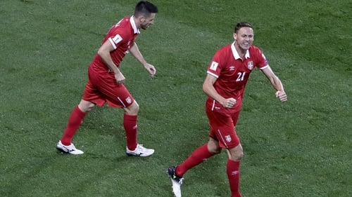 Nemanja Matic after Serbia's goal
