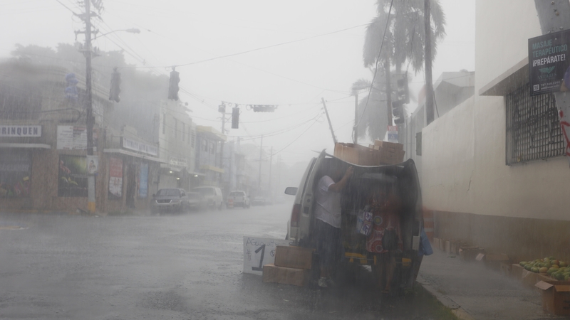 Citizens prepare for the imminent passage through the island of Hurricane Irma in San Juan, Puerto Rico