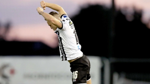 Dundalk's Dylan Connolly celebrates scoring his side's second goal