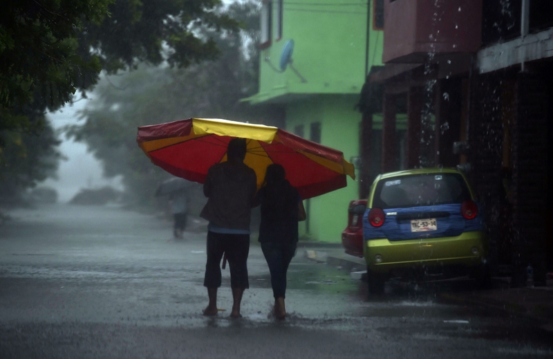 People in Veracruz before the arrival of Storm Katia
