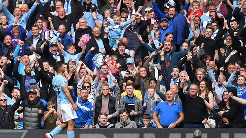 Sergio Aguero opened the scoring for City