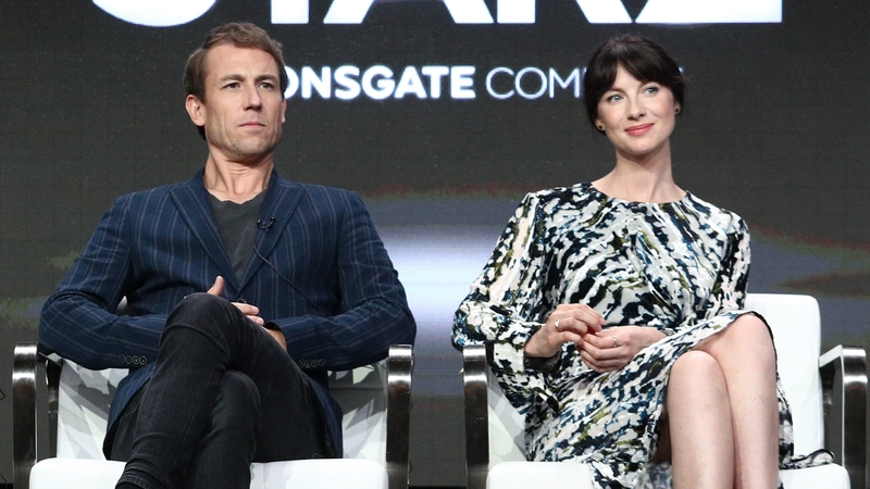 Tobias Menzies and Caitriona Balfe on promotional tour