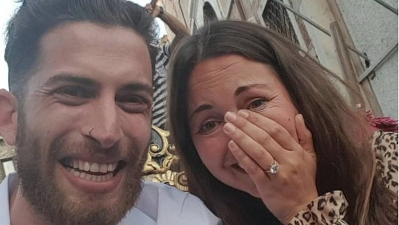 EantEnders star Stacey Turner with her now husband, Matt Kay