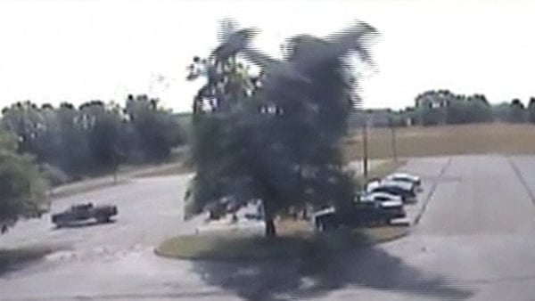 The plane hit a tree before landing (Pic: Plainville Police Department)