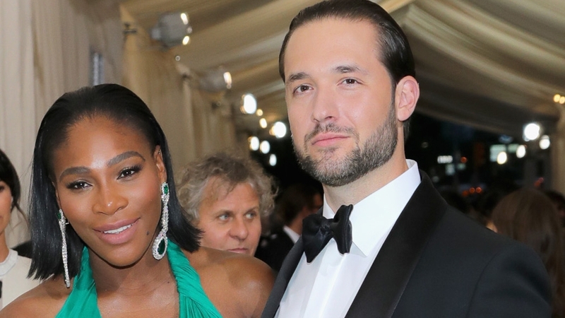 Serena Williams with her fiancé Alexis Ohanian