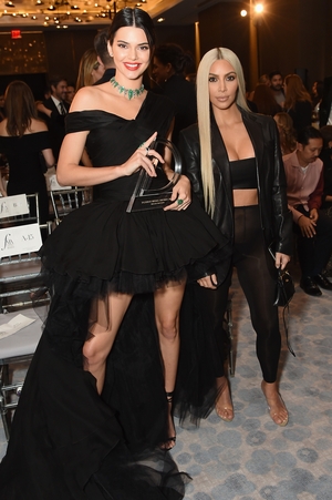 Kendall Jenner and Kim Kardashian West attend the Daily Front Row's Fashion Media Awards at Four Seasons Hotel during NY Fashion Week.