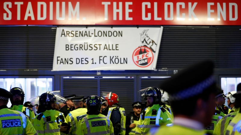 An estimated 20,000 Cologne fans made their way to the Emirates