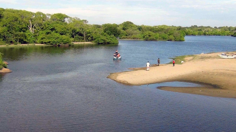 Sri Lankan emergency personnel at the scene near the coastal village of Panama