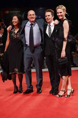 Woody Harrelson, Laura Louie, Sam Rockwell and Leslie Bibb walk the red carpet ahead of the 'Three Billboards Outside Ebbing, Missouri' screening