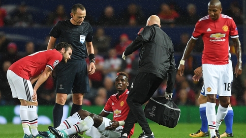 Pogba was injured against Basle after captaining the team for the first time