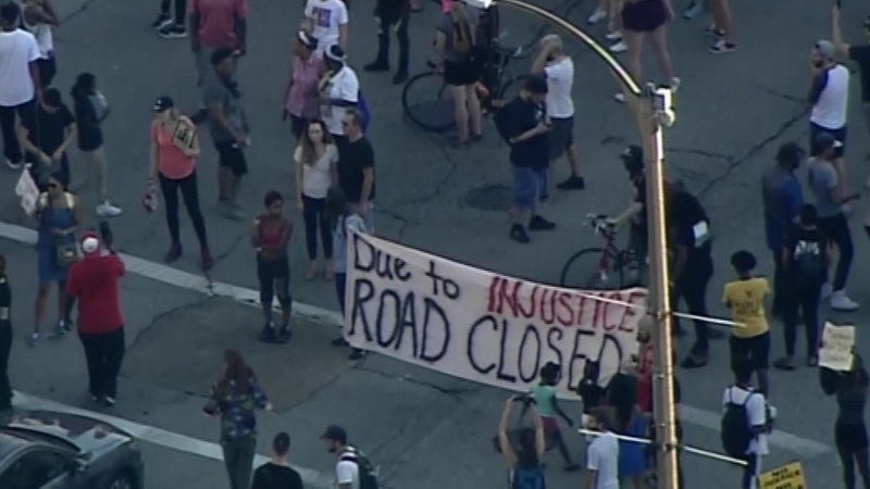After Friday's ruling, some 600 chanting protesters marched from the courthouse through St Louis