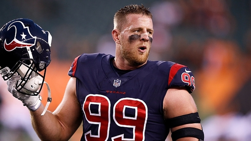 JJ Watt of the Houston Texans pictured during his side's victory over the Cincinnati Bengals.