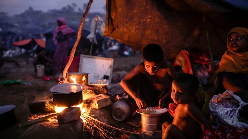 The Save the Children Aid Agency has said "Many people are arriving hungry, exhausted and with no food or water"