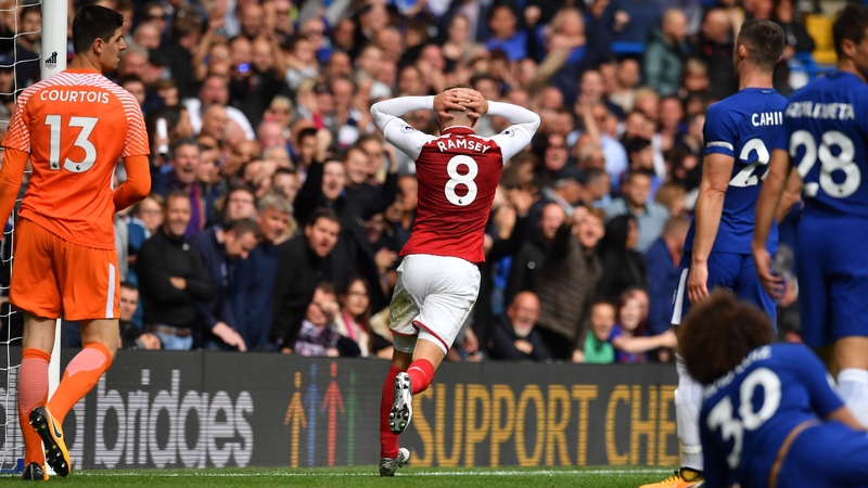 Aaron Ramsey had Arsenal's best chance but he hit the post