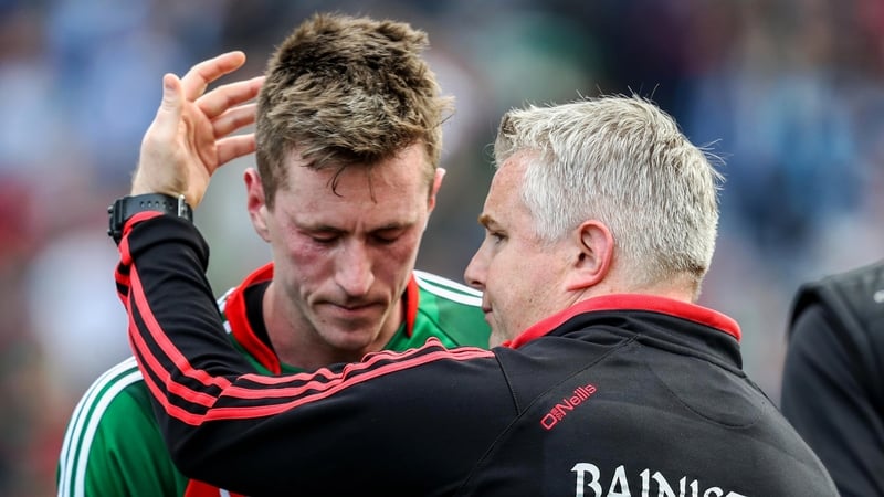 Mayo manager Stephen Rochford and Cillian O'Connor after another agonising loss