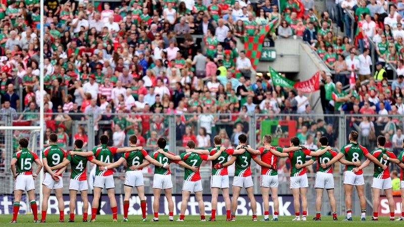 The Mayo team line up before the 2013 All-Ireland semi-final against Tyrone
