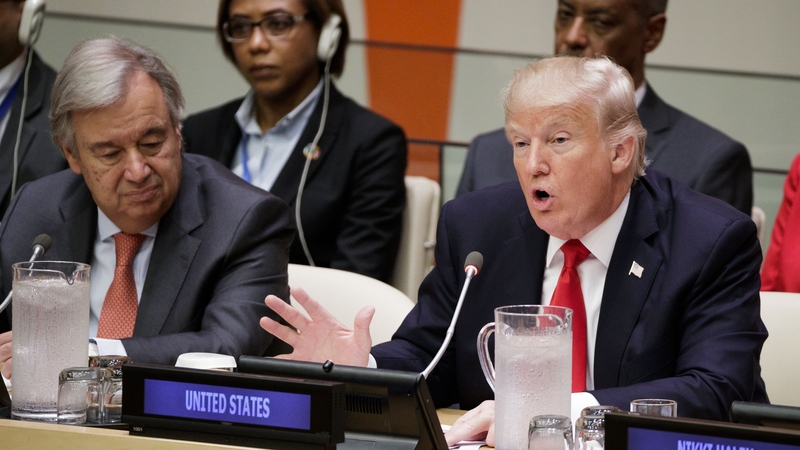 Mr Trump said "The United Nations must hold every level of management accountable"