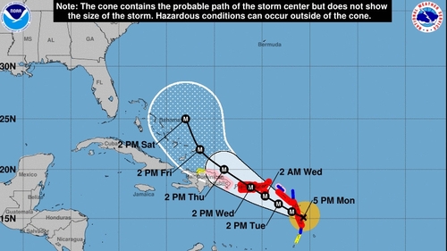 Hurricane Maria has intensified into an extremely dangerous maximum-strength Category 5 storm