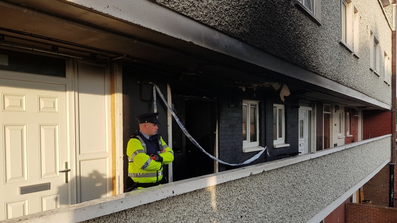 The alarm raised after fire broke out at Tyrone Place at around 11pm last night