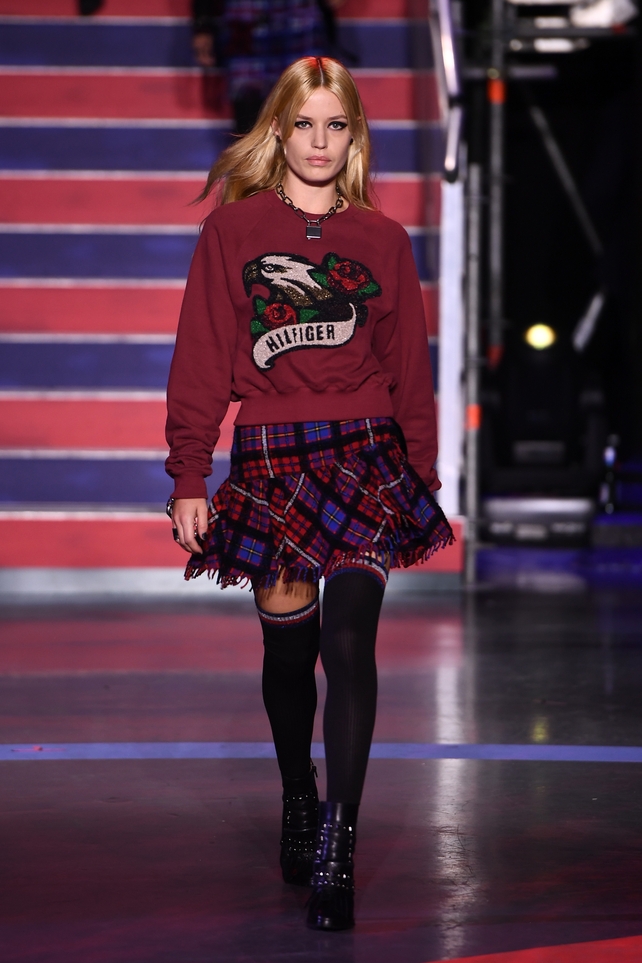 Georgia May Jagger walks the runway at the Tommy Hilfiger TOMMYNOW Fall 2017 Show.