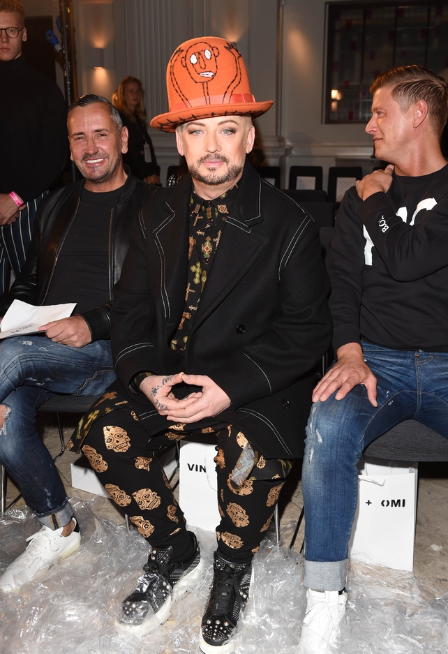 Boy George attends the Vin + Omi Spring Summer 2018 show.