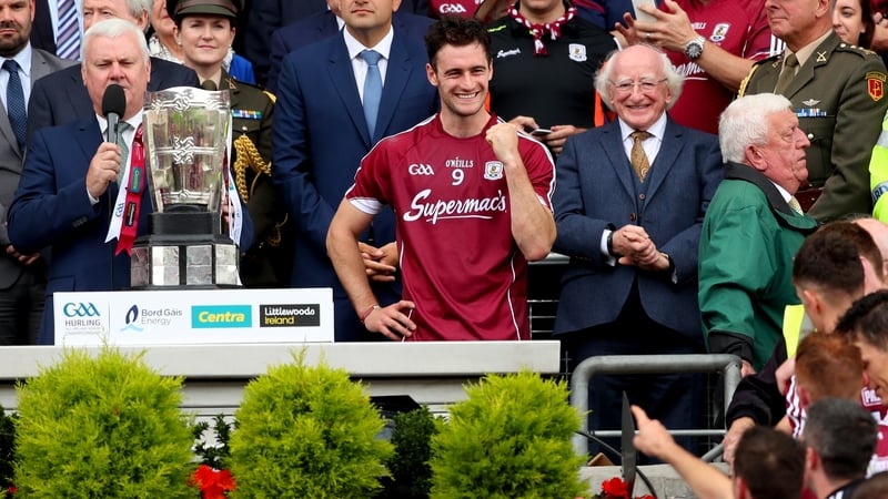 David Burke on the steps of the Hogan Stand