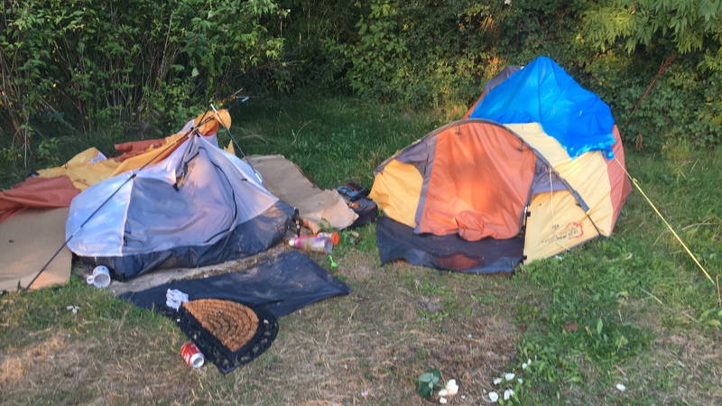 The homeless man, who was sleeping rough in a tent, was discovered unresponsive by his partner