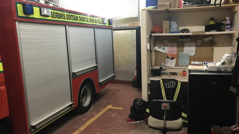 Árainn Mhór fire station consists of one room with a separate toilet/shower room