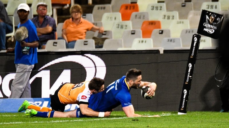 Barry Daly scores a try against the Cheetahs