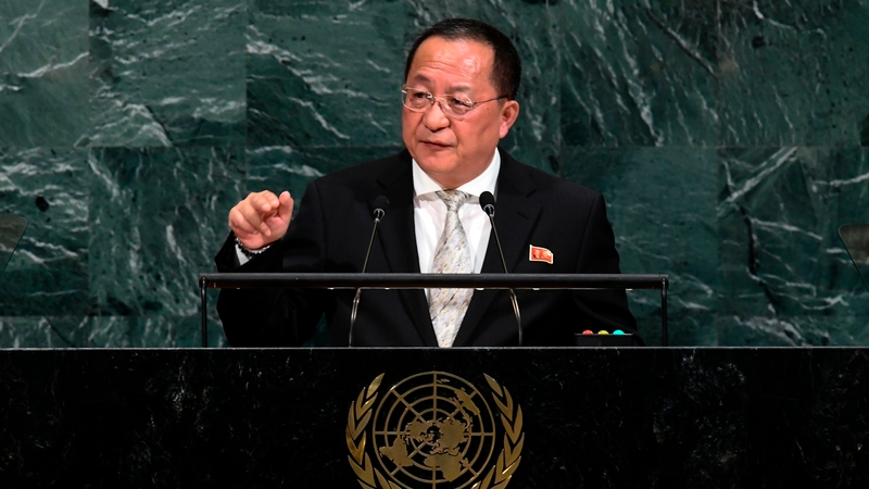 North Korea's Foreign Minister Ri Yong Ho called Donald Trump a "mentally deranged person full of megalomania"