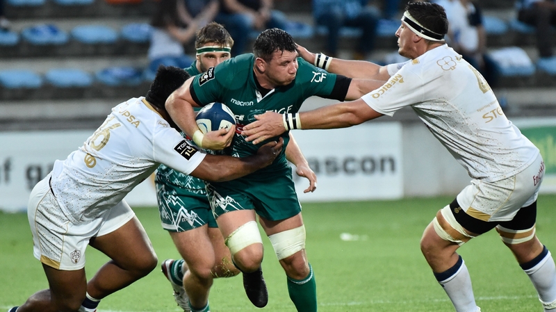 Paddy Butler (c) came off the bench for Pau