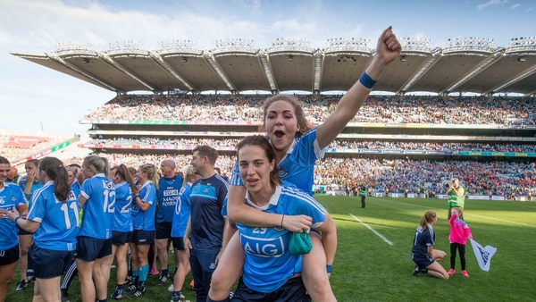 Dublin players in the aftermath of their All-Ireland success