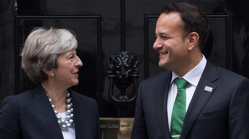 Theresa May with Leo Varadkar at No 10 Downing Street