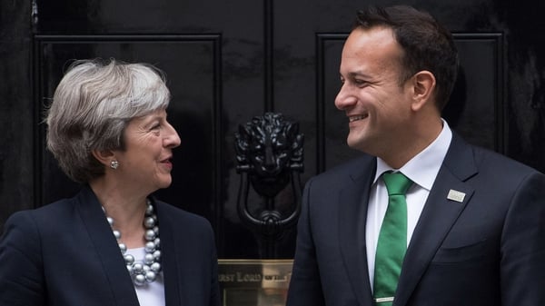 Theresa May with Leo Varadkar at No 10 Downing Street