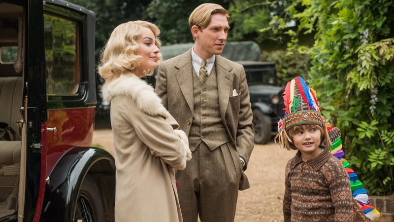 Domhnall Gleeson, Margot Robbie and Will Tilston in Goodbye Christopher Robin